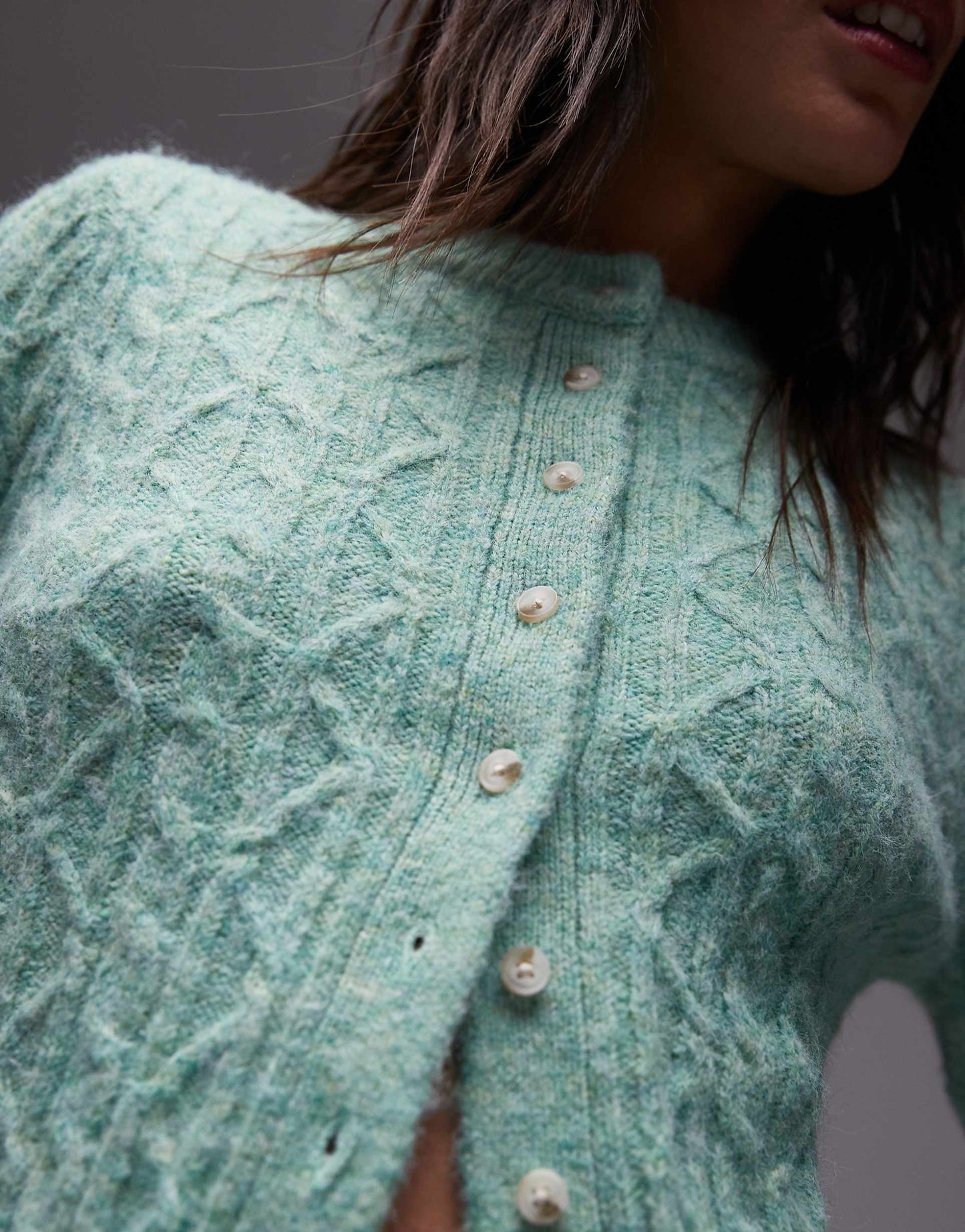 Knitted Cable Micro Cardi