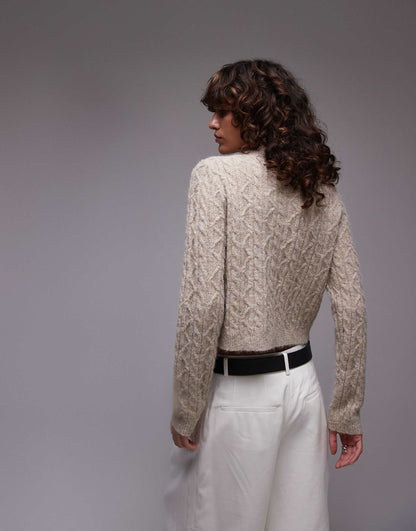 Knitted Cable Micro Cardi