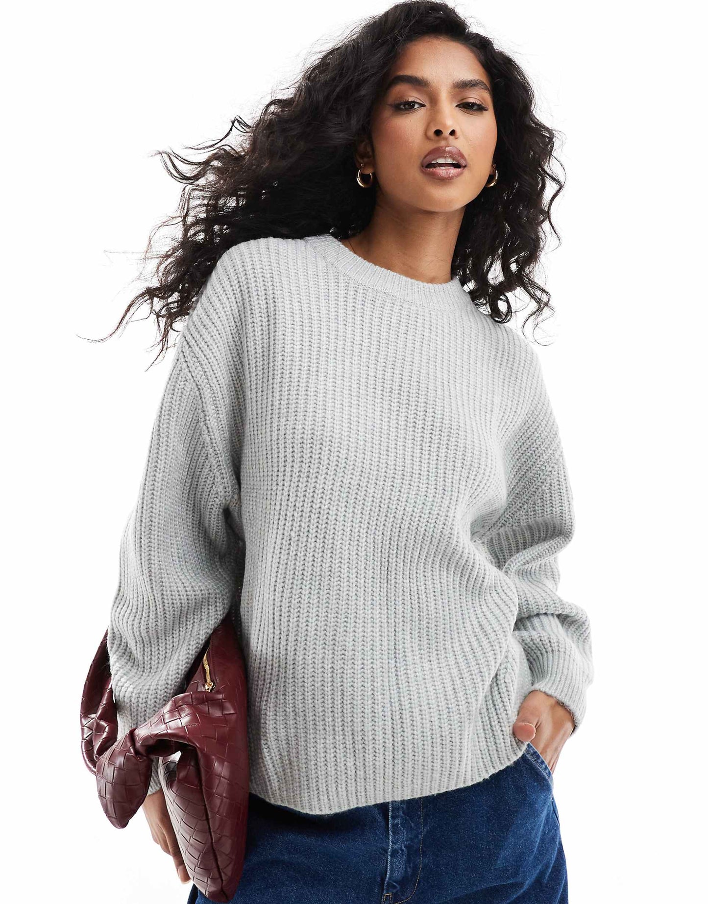 Chunky Crew Neck Rib Jumper