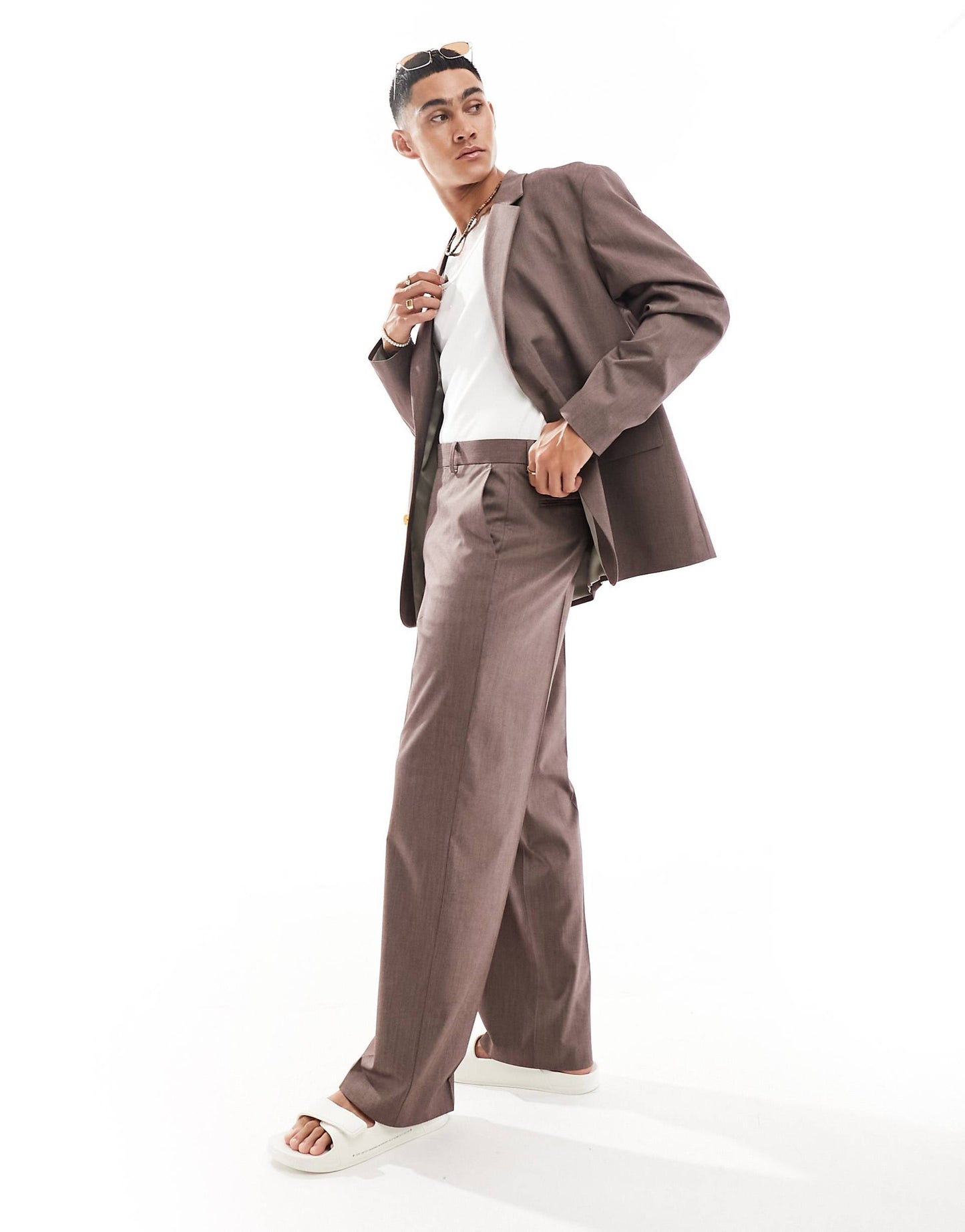 Wide Leg Suit Trouser