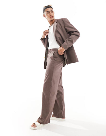 Wide Leg Suit Trouser