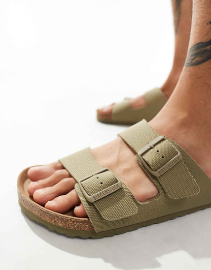 Arizona Vegan Sandals Khaki Canvas