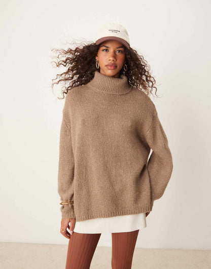 Roll Neck Longline Jumper