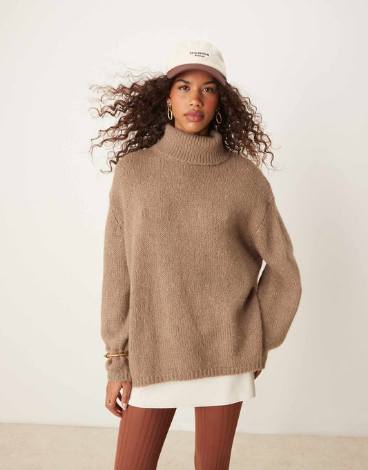 Roll Neck Longline Jumper