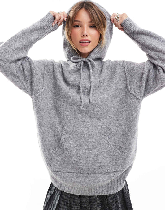 Knitted Oversized Hoodie