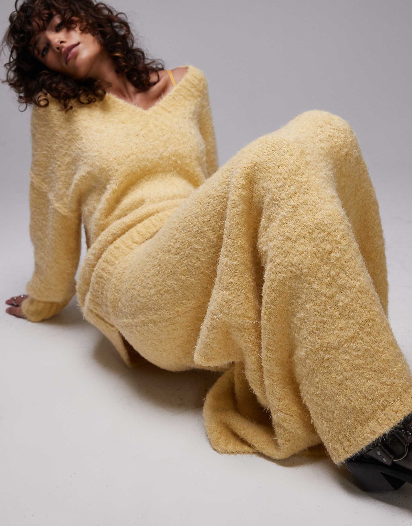 Knitted Co-Ord Fluffy Skirt