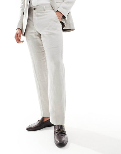 Linen Mix Suit Trouser