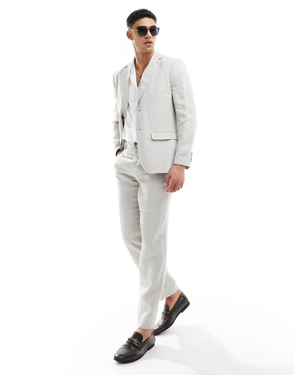 Linen Mix Suit Jacket