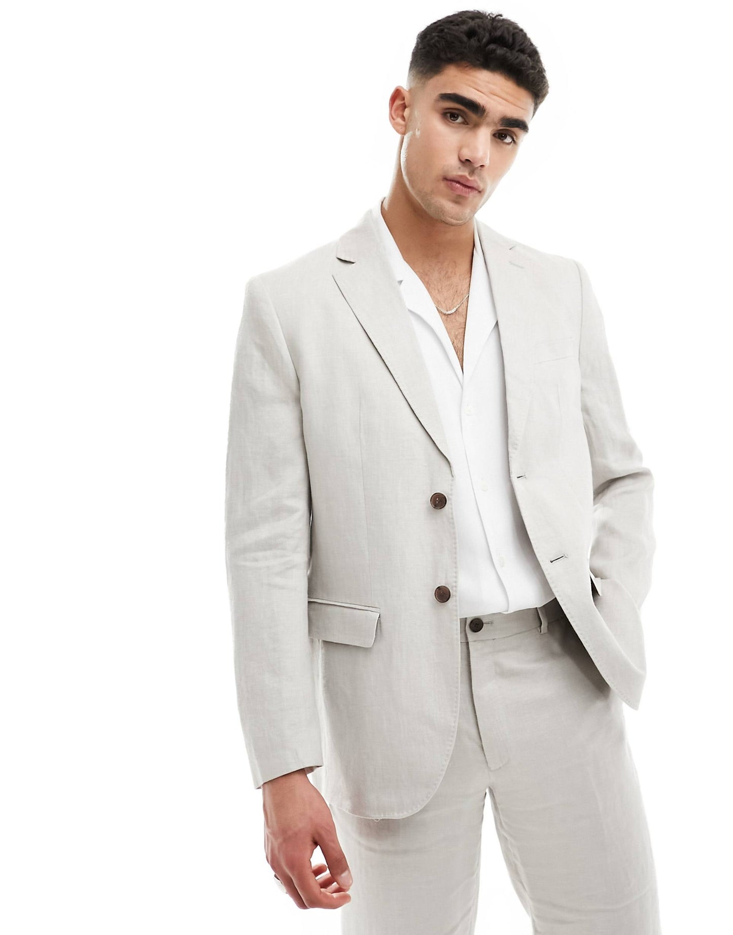 Linen Mix Suit Jacket