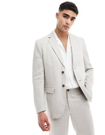 Linen Mix Suit Jacket