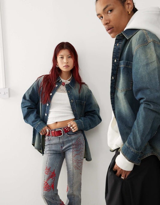 Unisex Oversized Denim Shacket