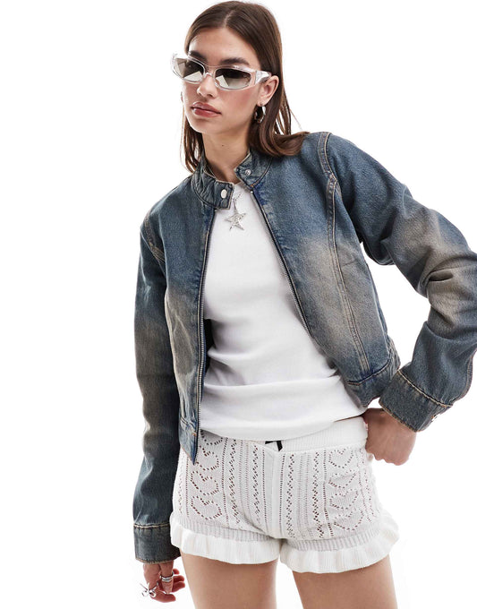 Festival Denim Moto Jacket