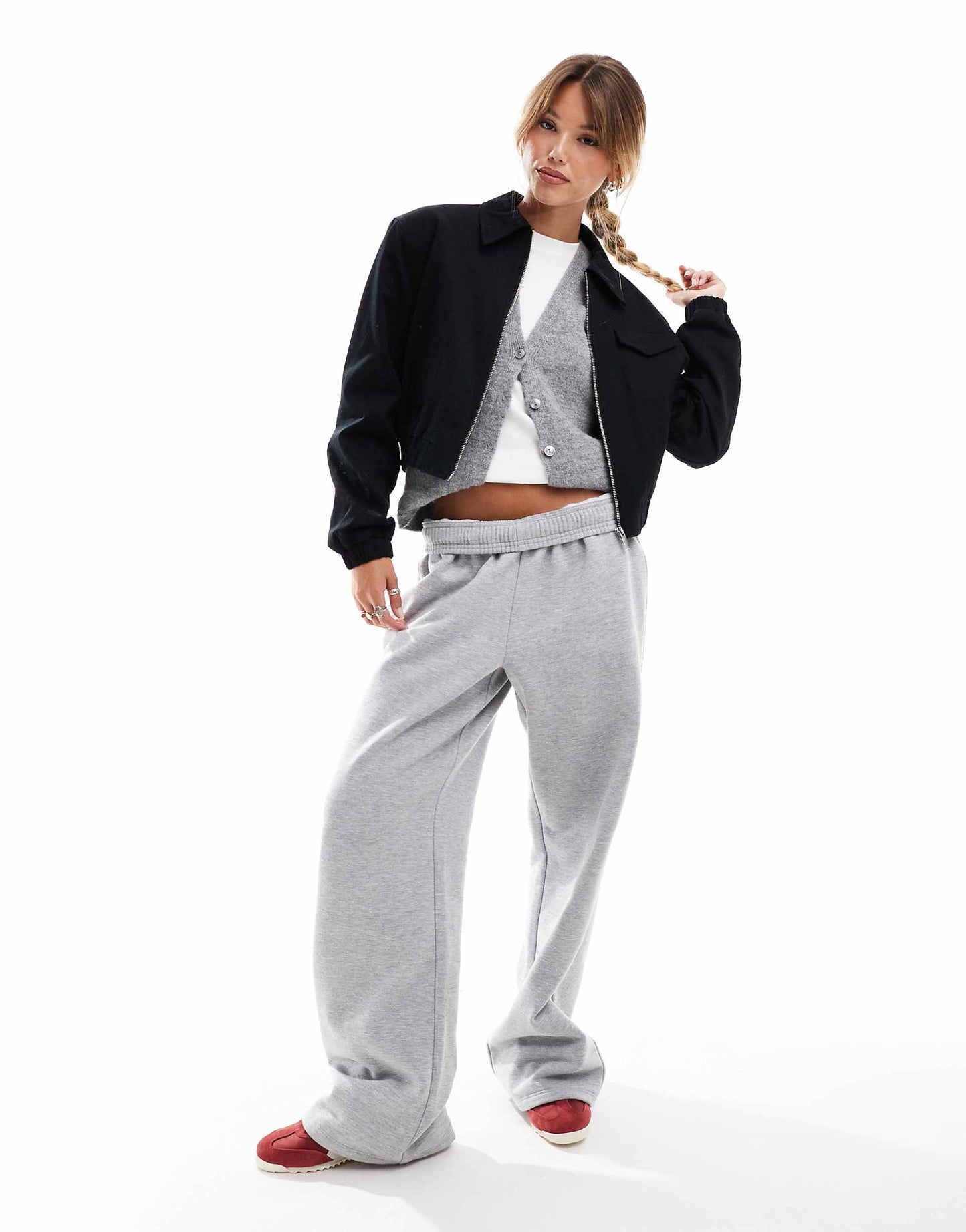 Tailored Top Collar Bomber Jacket With Pocket Detail