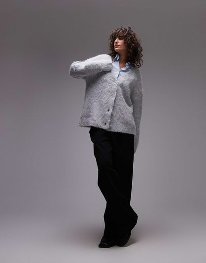 Knitted Ultra Fluffy Oversized Cardigan