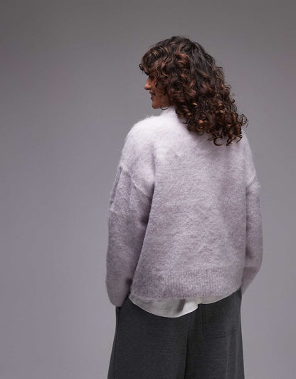 Knitted Fluffy Relaxed Jumper