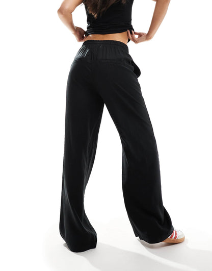 Soft Draw String Waist Wide Leg Trousers