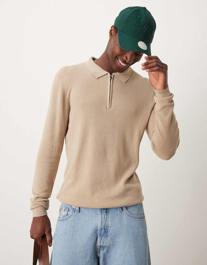Long Sleeve 1/4 Zip Polo