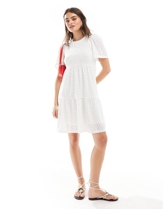 Broderie Mini Dress