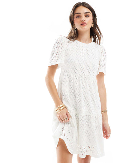 Broderie Mini Dress