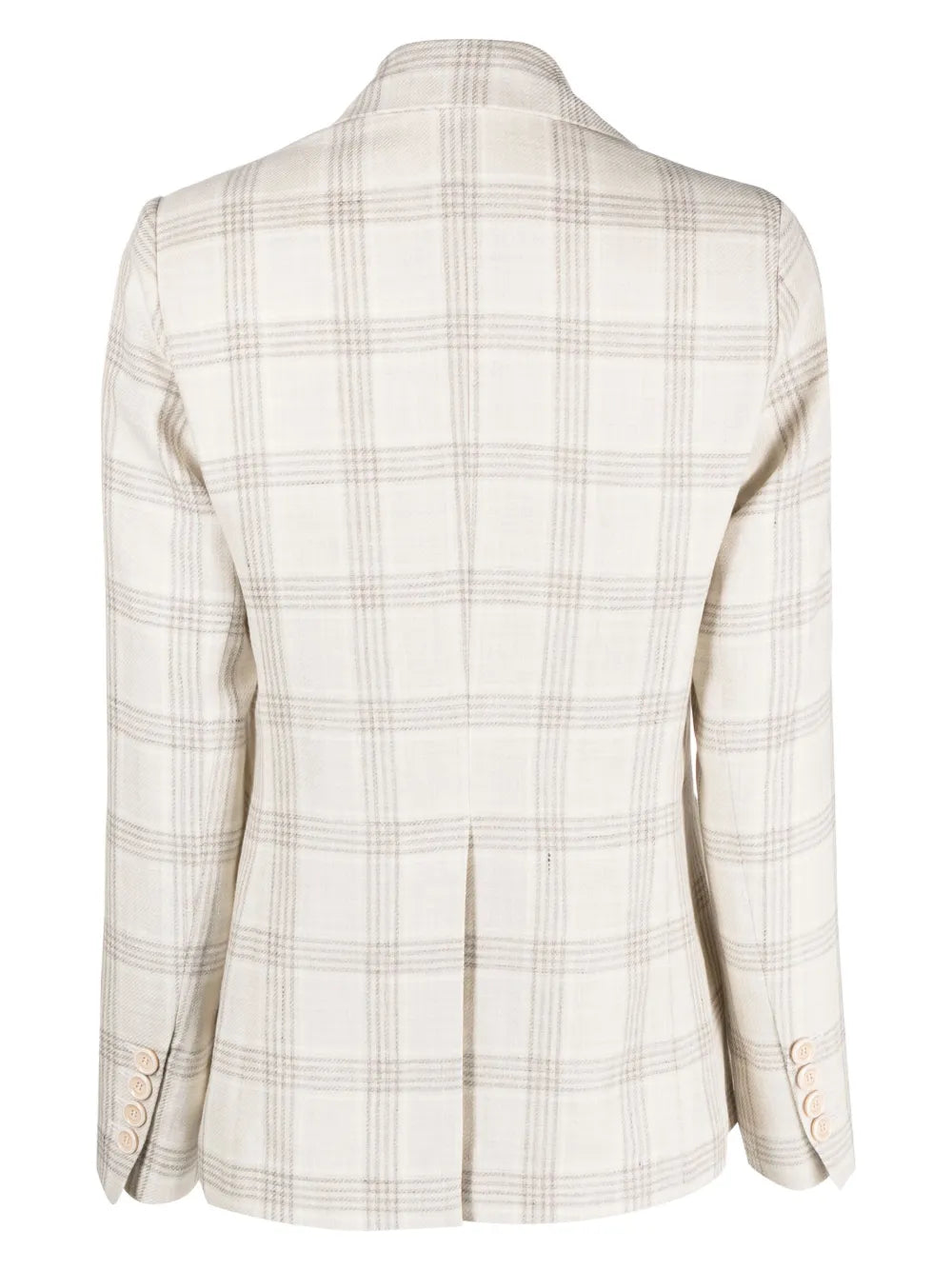 Check-Print Single-Breasted Blazer