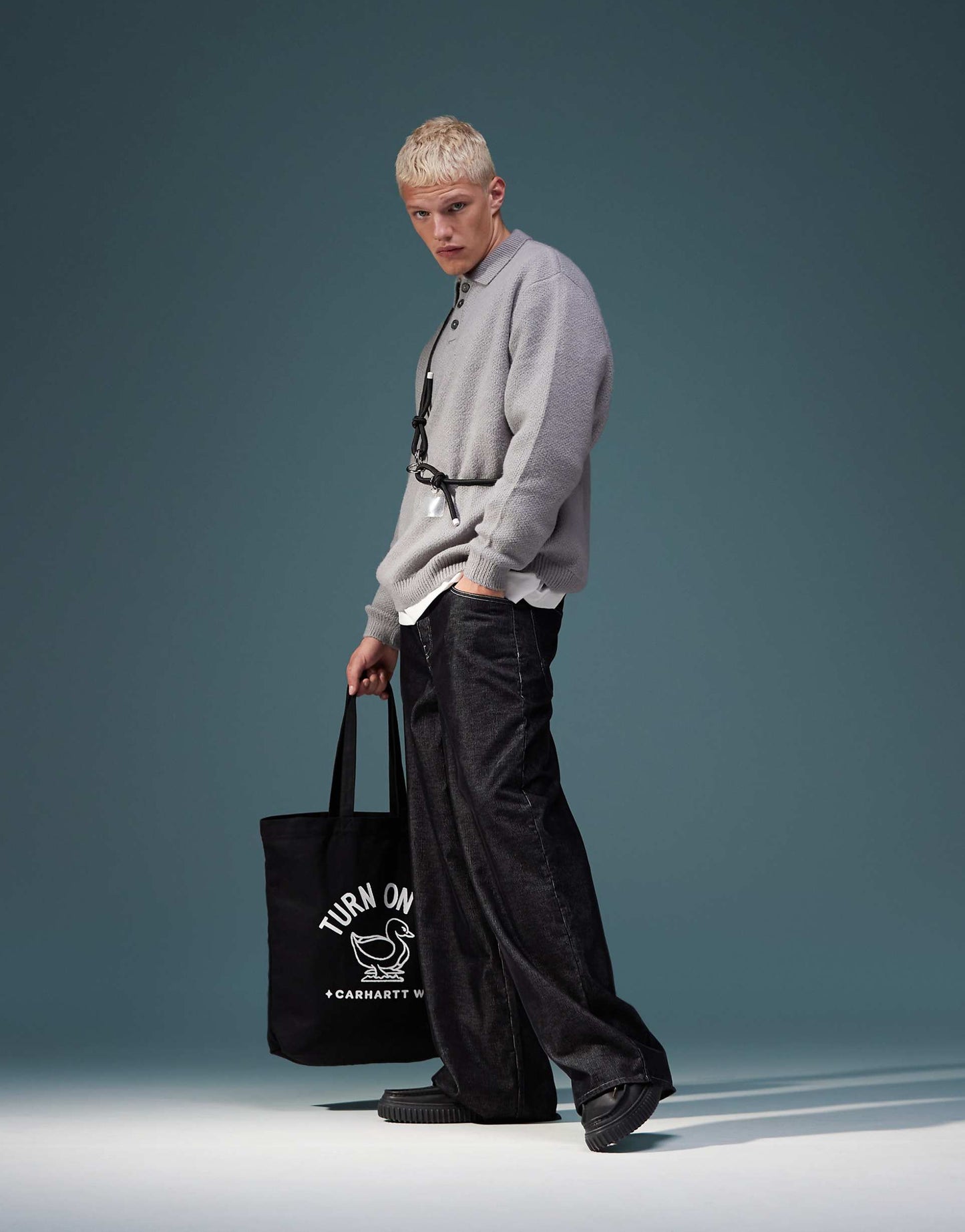 Oversized Brushed Knitted Polo