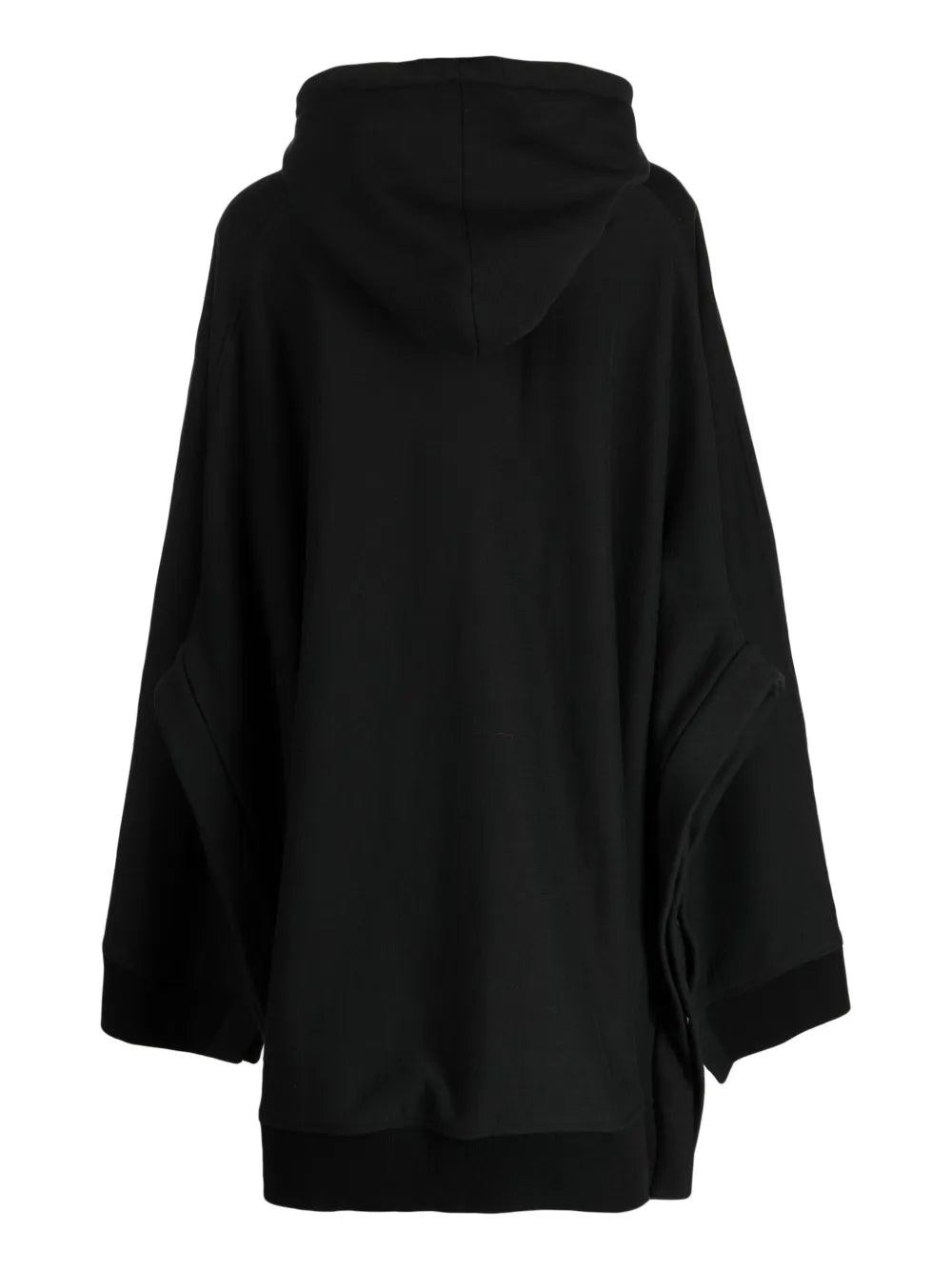 Longline Zip-Up Cotton Hoodie