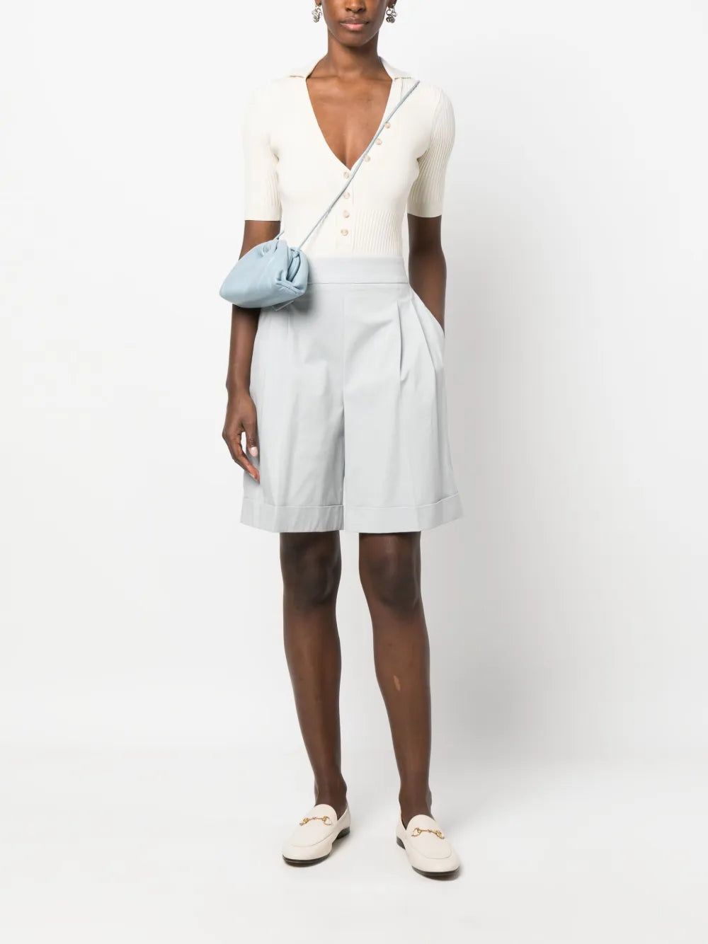 Cotton-Blend Tailored Shorts