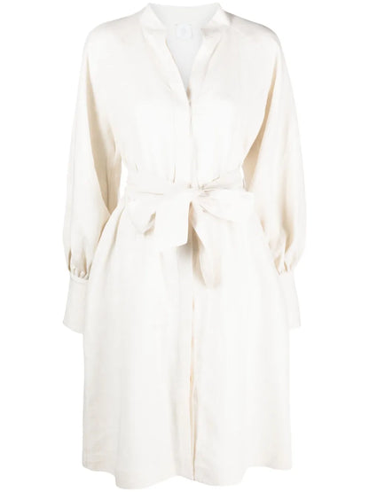 Belted Linen Dress
