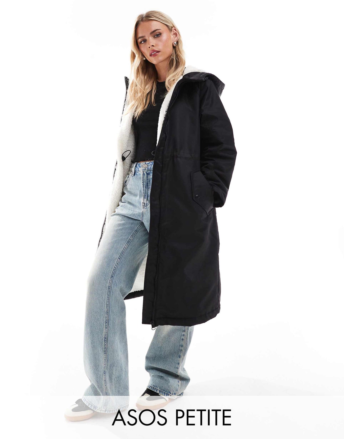 Petite Borg Lined Longline Rain Coat
