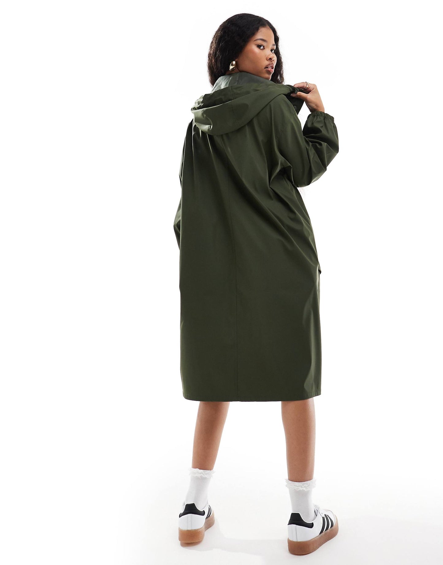 Petite Rubberised Rain Parka Coat