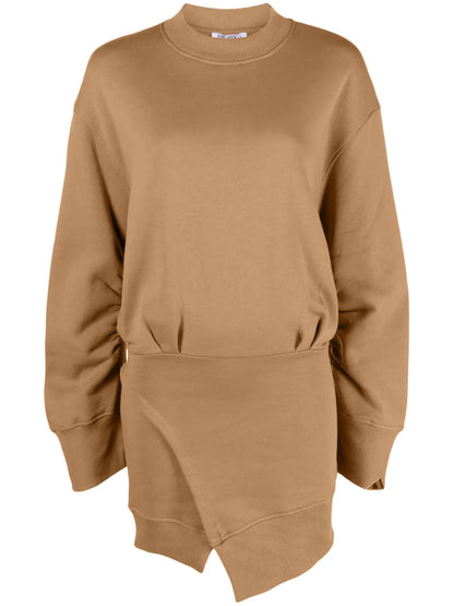 Ivory Cotton Sweatshirt Dress
