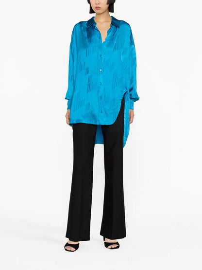 Kota Logo-Jacquard Asymmetric Shirt