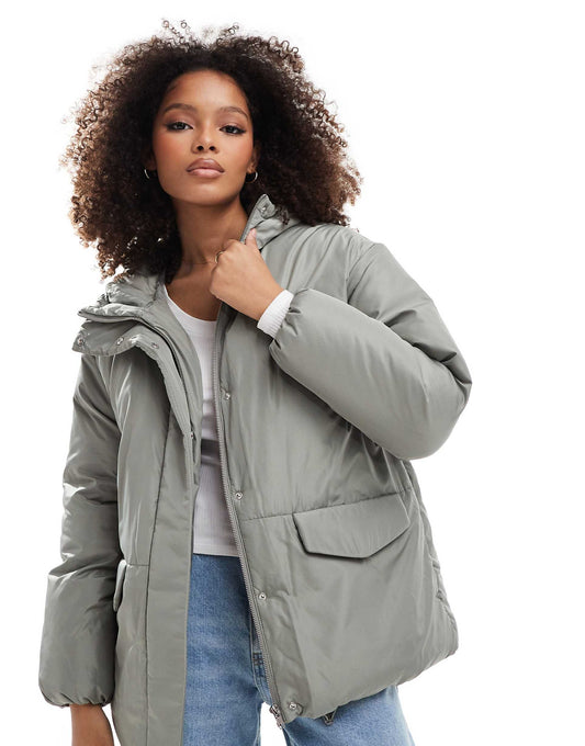 Oversized Puffer Jacket With Hood