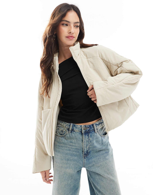 Funnel Oversized Neck Puffer Jacket
