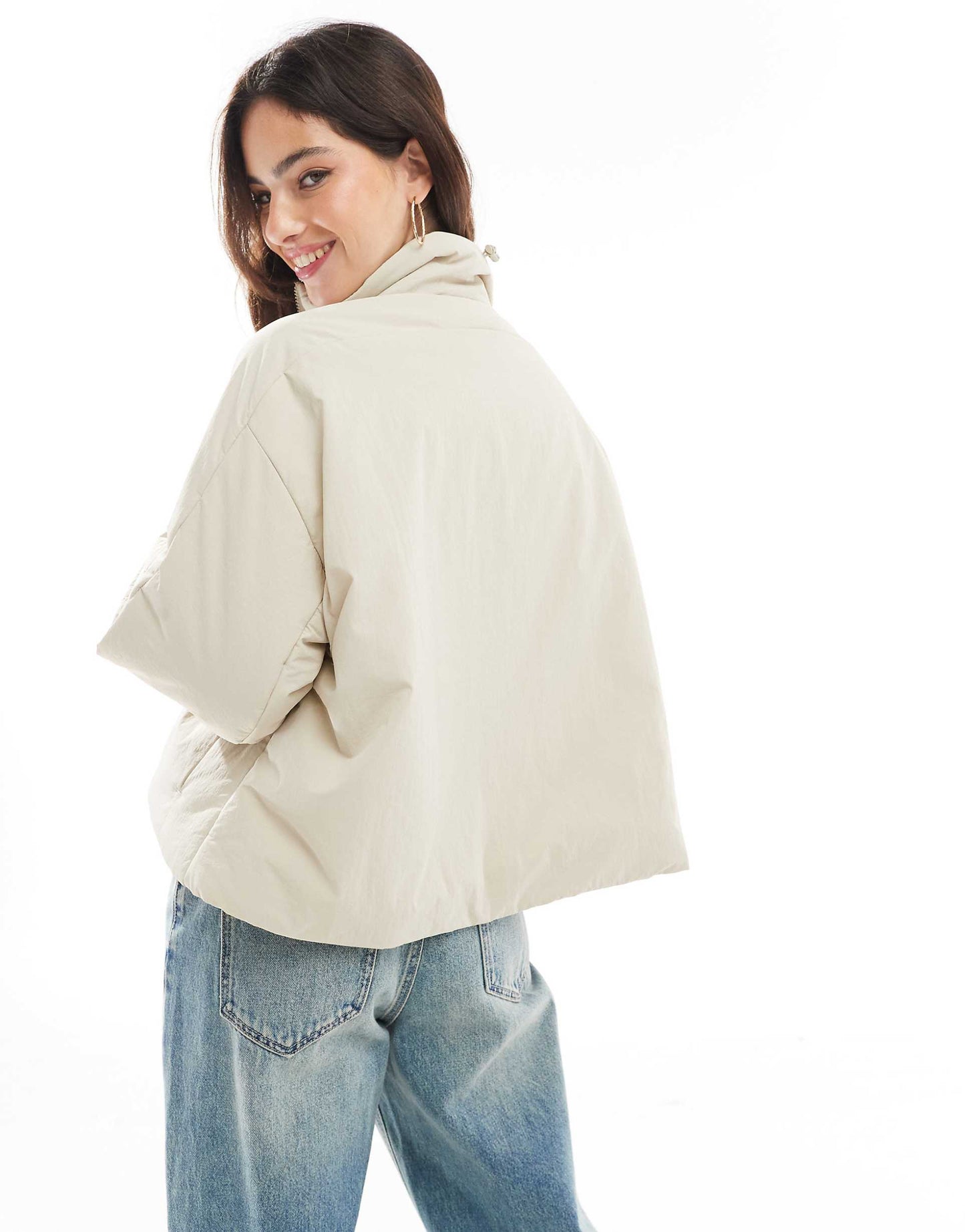 Funnel Oversized Neck Puffer Jacket