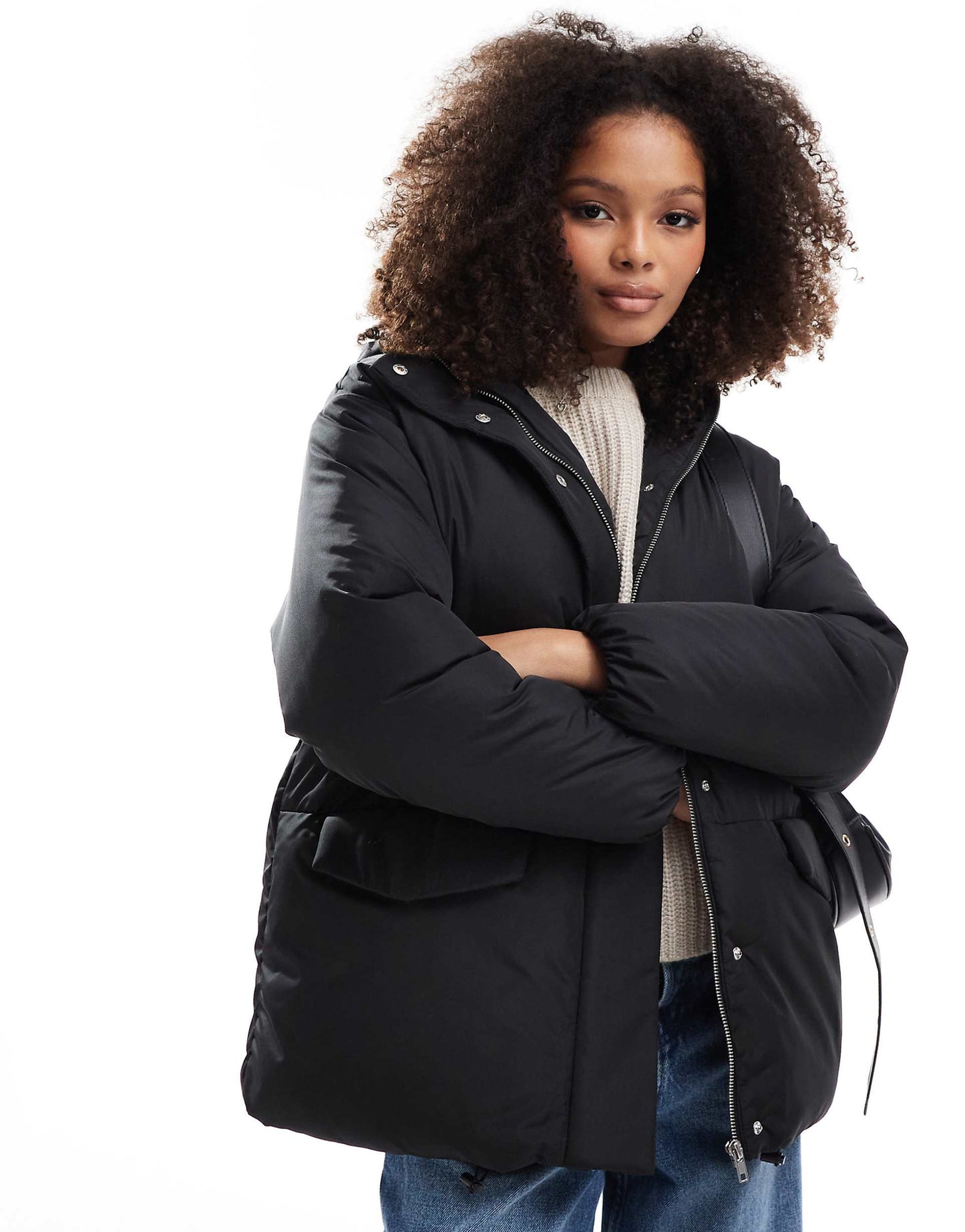 Oversized Puffer Jacket With Hood