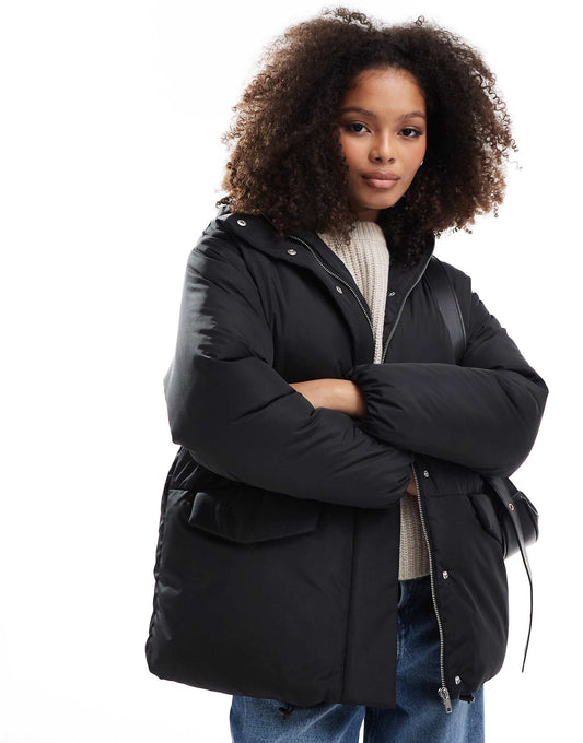 Oversized Puffer Jacket With Hood