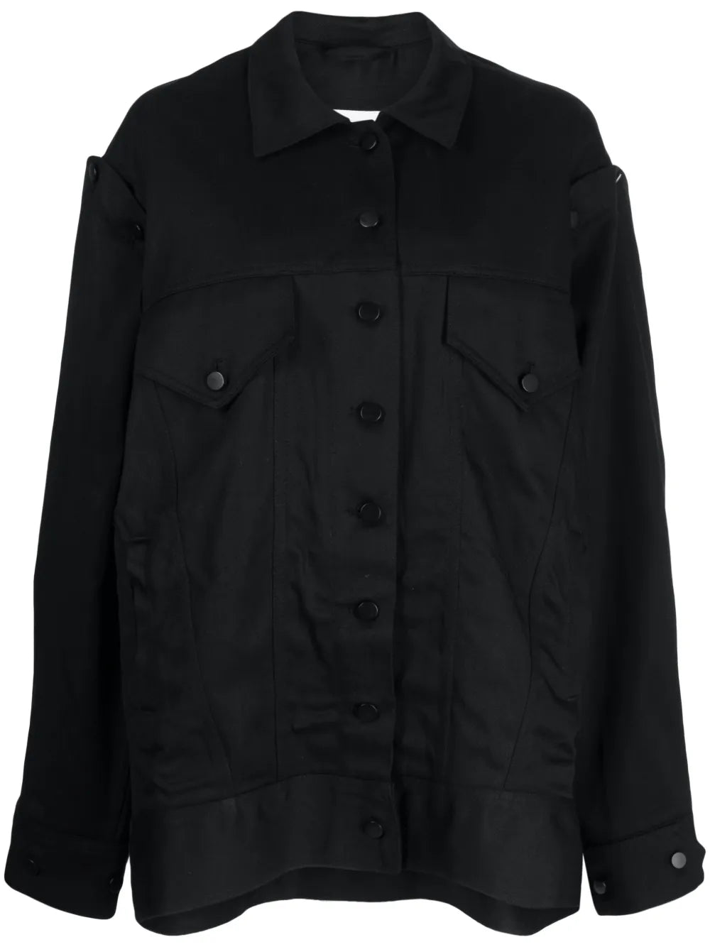 Detachable-Sleeve Denim Jacket