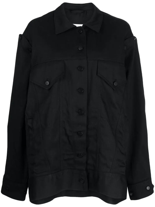 Detachable-Sleeve Denim Jacket