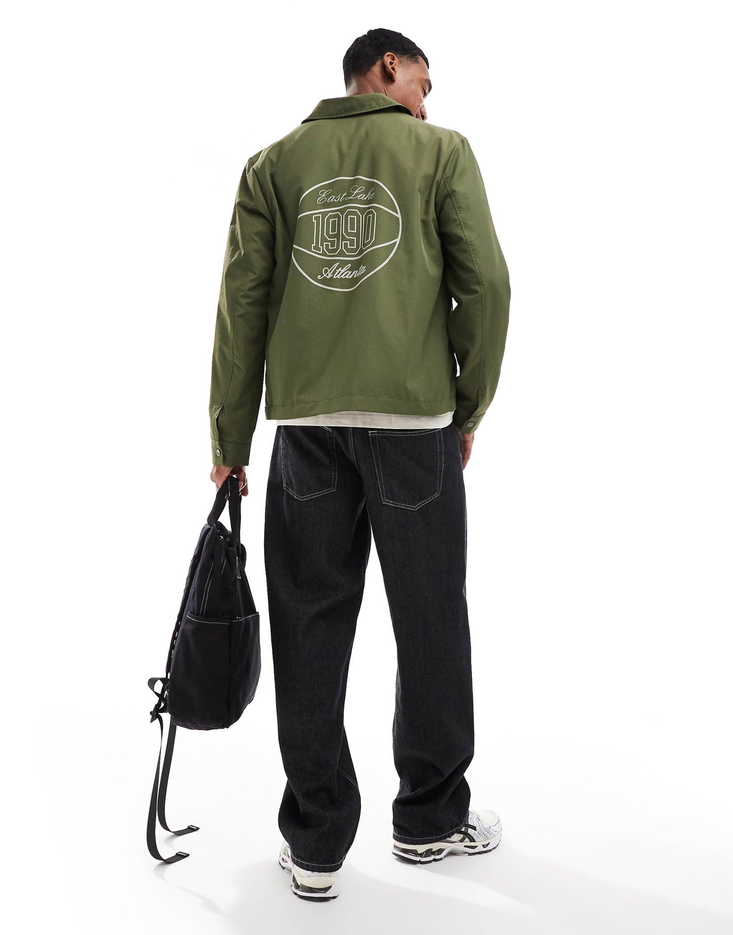 Lightweight Harrington Jacket With Back Print