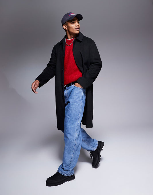 Wool Look Car Coat