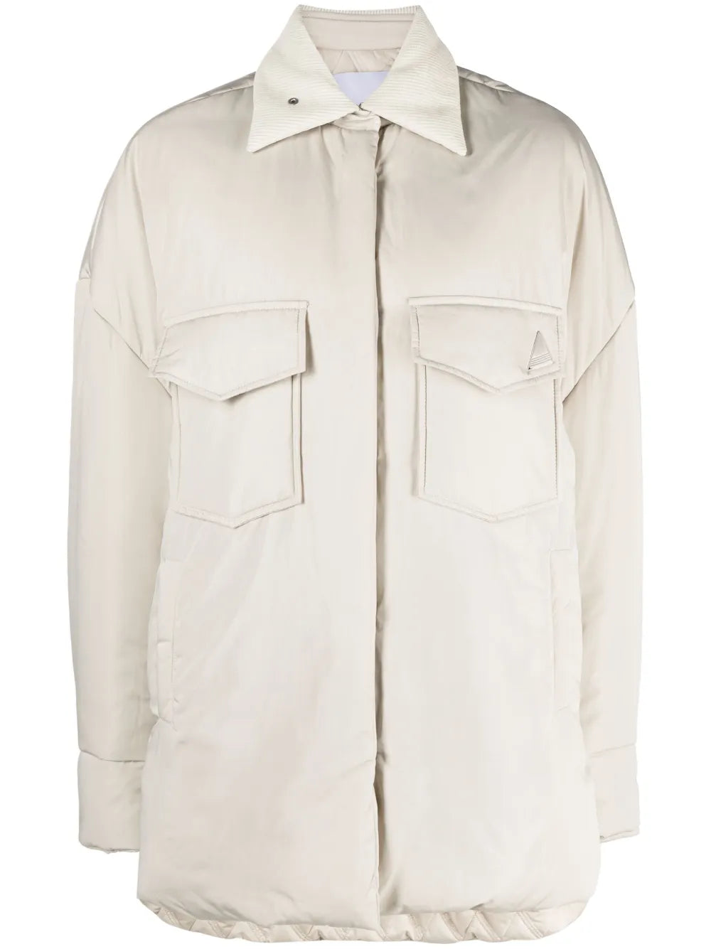 Padded Buttoned Oversized Coat