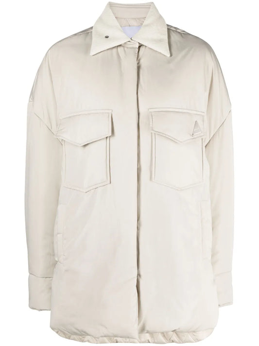 Padded Buttoned Oversized Coat