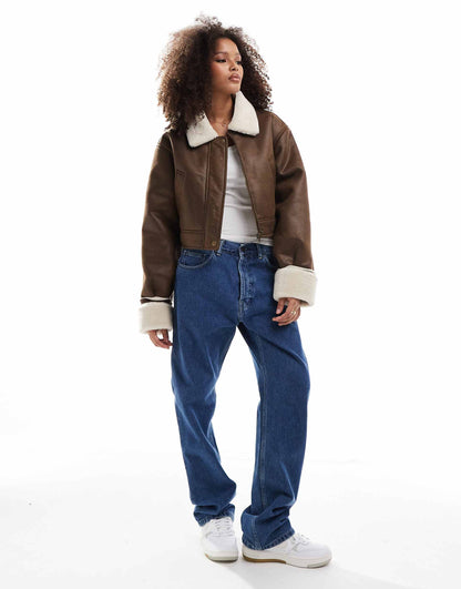 Top Collar Shearling Jacket