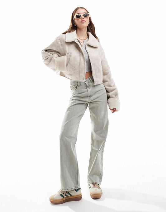 Top Collar Shearling Jacket