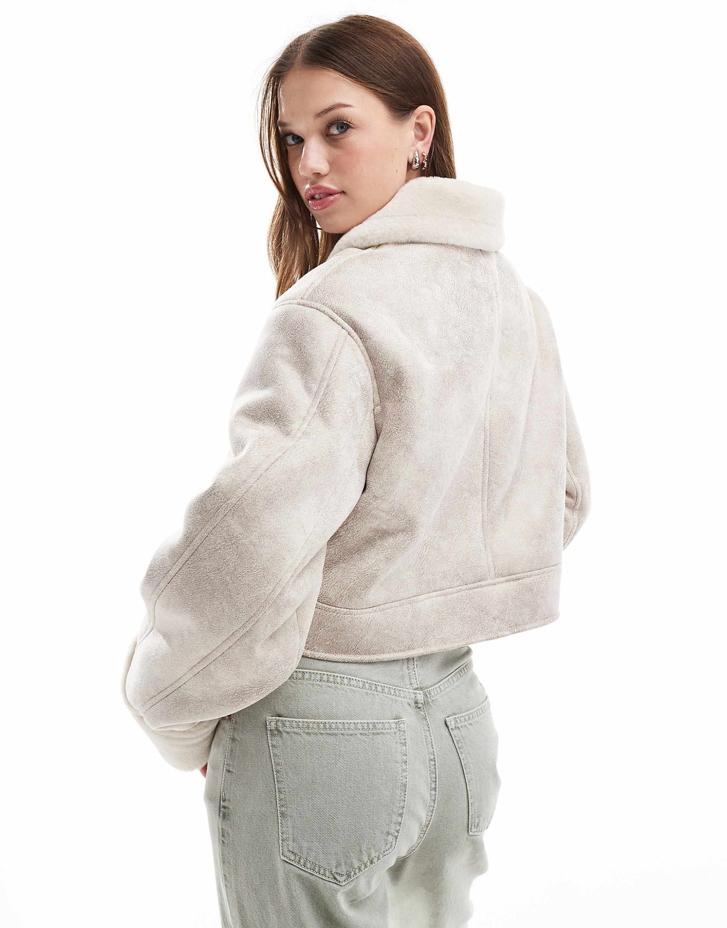 Top Collar Shearling Jacket