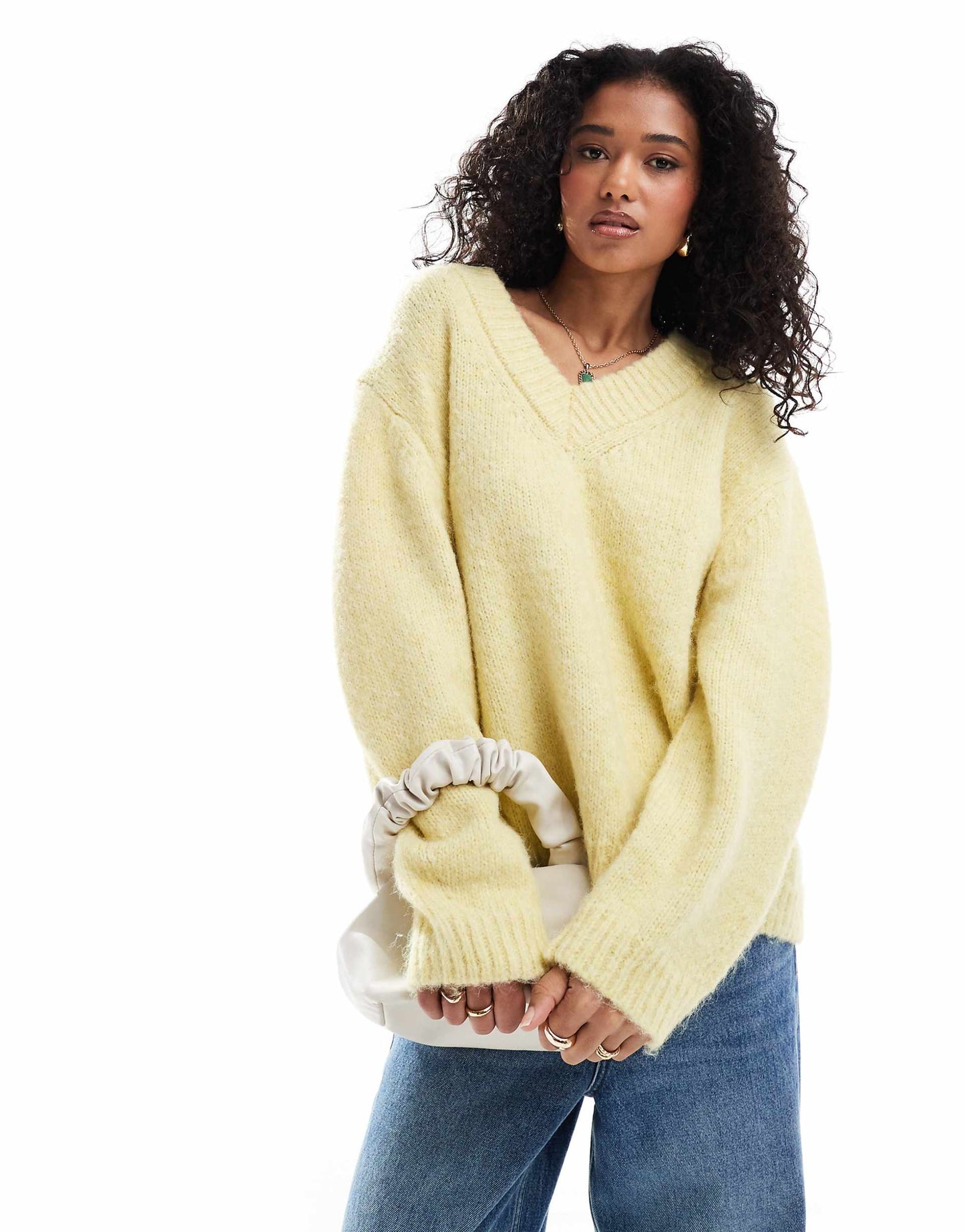 V Neck Oversized Jumper