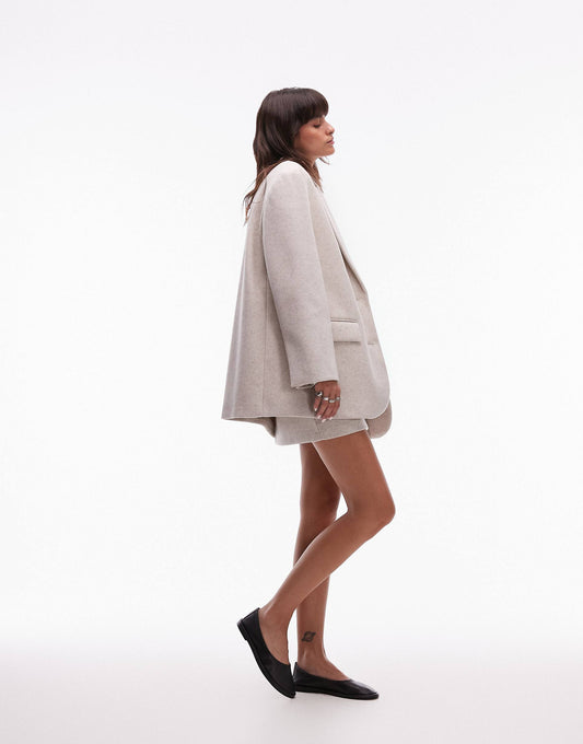 Wool Look Blazer Coat