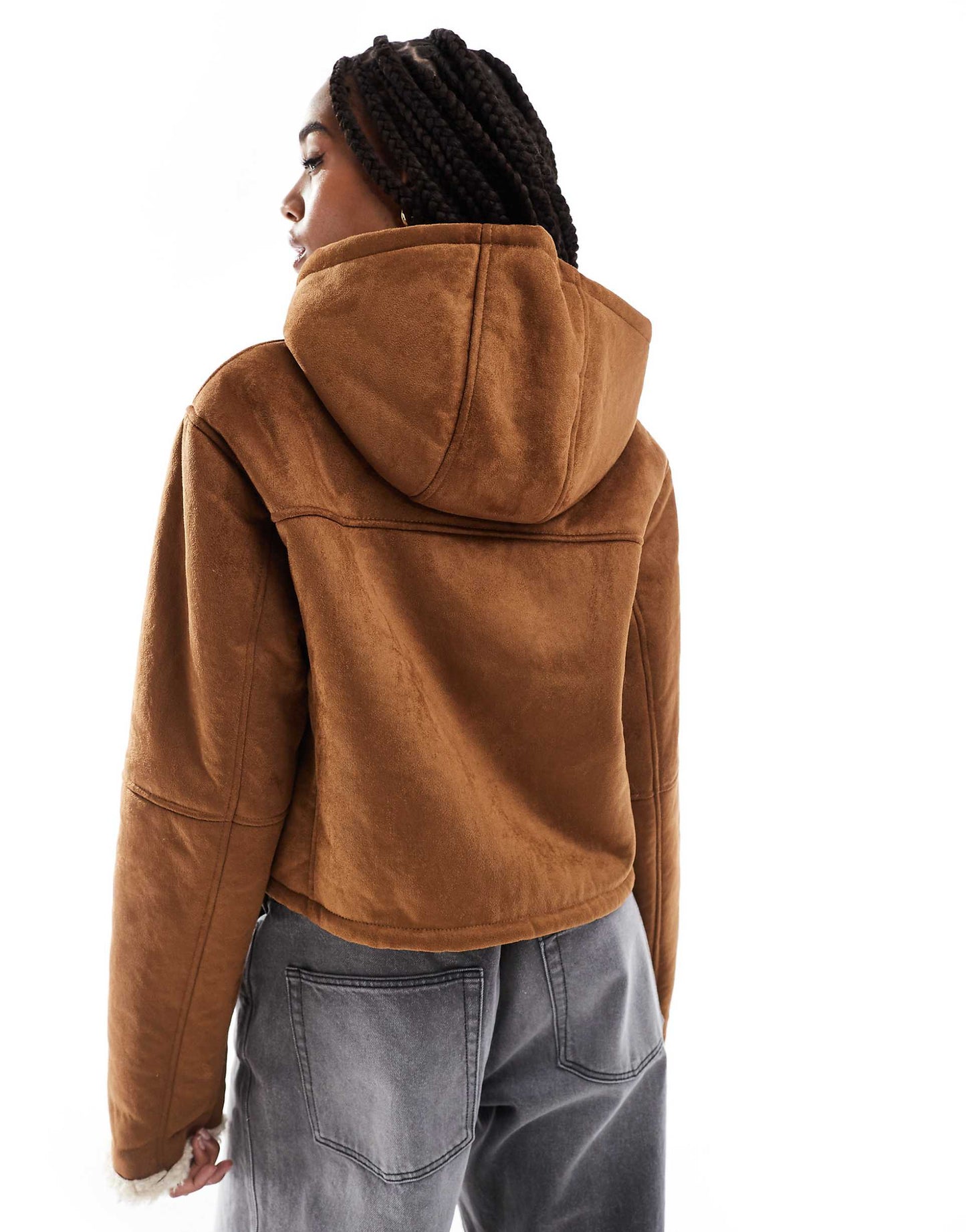 Tall Hooded Shearling Jacket