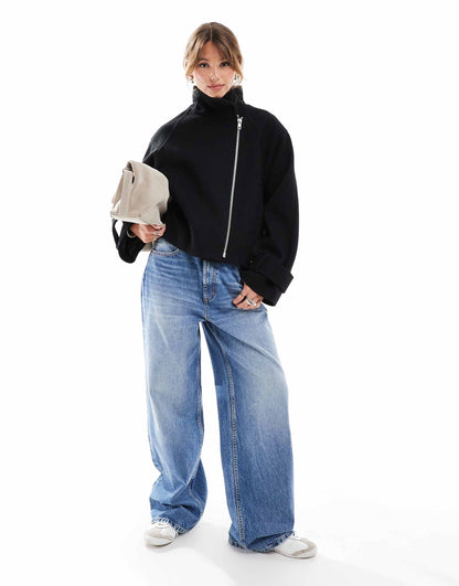 Funnel Neck Formal Jacket
